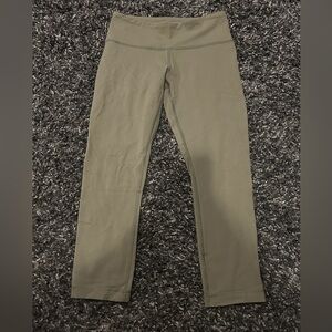 Olive Green Lululemon Crop Leggings